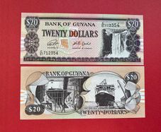 Guyana  20 Dollars  2018  Pick  30i  ( Uncirculated )