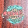 Vintage Woodmet England Mid Century Faux Mahogany Brass Bar Serving Tray Image 3