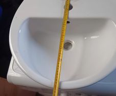 wash hand basin and pedestal
