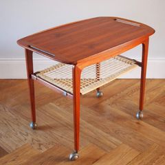 Danish Mid Century Johannes Andersen Teak Drinks Trolley Vintage Retro