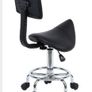 Saddle Spa Rolling Black Stool with Back Support for Beauty Tattoo Image 4