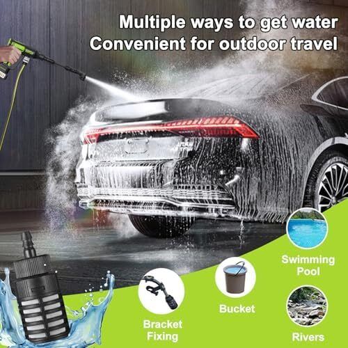 Cordless Pressure Washer, 20000mAh Battery, Portable Pressure Washer 1060PSI With 6-In-1 Nozzle, Foam Bottle, Handheld Brushless High Pressure Jet Washer for Car, Patio, Floor & Garden Cleaning