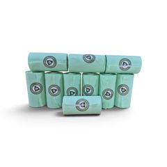Agpack Compostable Poo Bags - 10 x rolls - 15 bags per roll