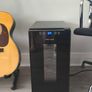 Sleek black mini fridge wine cooler Image 2