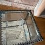 New bevelled glass, mirror and metal monogrammed R trinket box Image 7