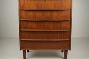 Danish Mid Century Teak Six Drawer Tallboy
