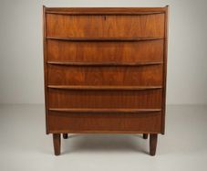 Danish Mid Century Teak Six Drawer Tallboy