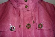 Per Una Jacket Trench Coat Soft Coral/hot Pink Size 12 Medium. Mint Condition