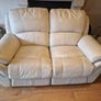 Two-Seater Cream Recliner Sofa Image 7