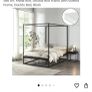 canopy bed metal 120x200 cm Image 8