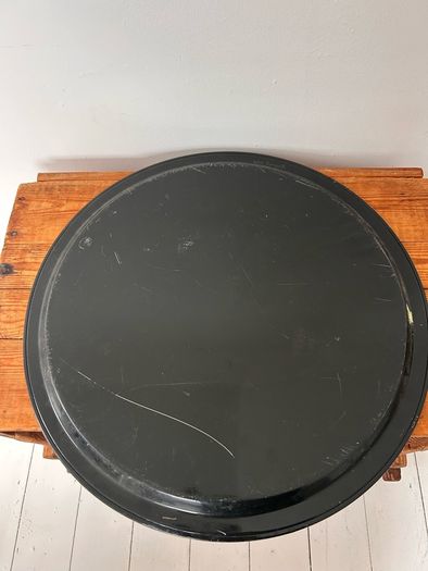 Vintage Zhostovo Hand-Painted Floral Metal Tray