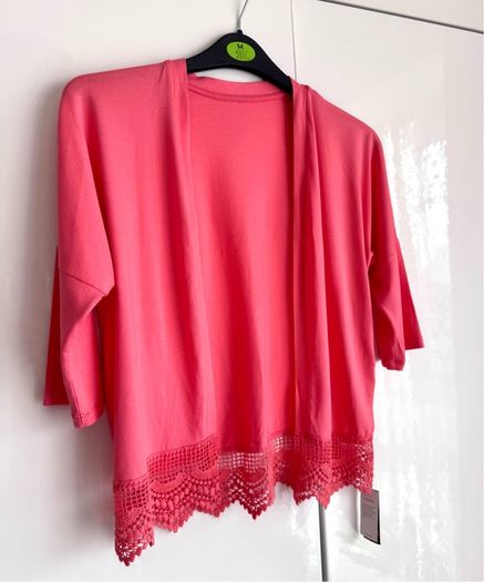 Dunnes Girls Coral Crochet Hem Cardigan - Age 10 Years - BNWT