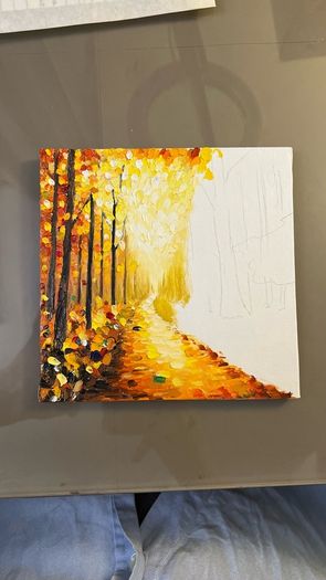 Original oil painting on canvas board