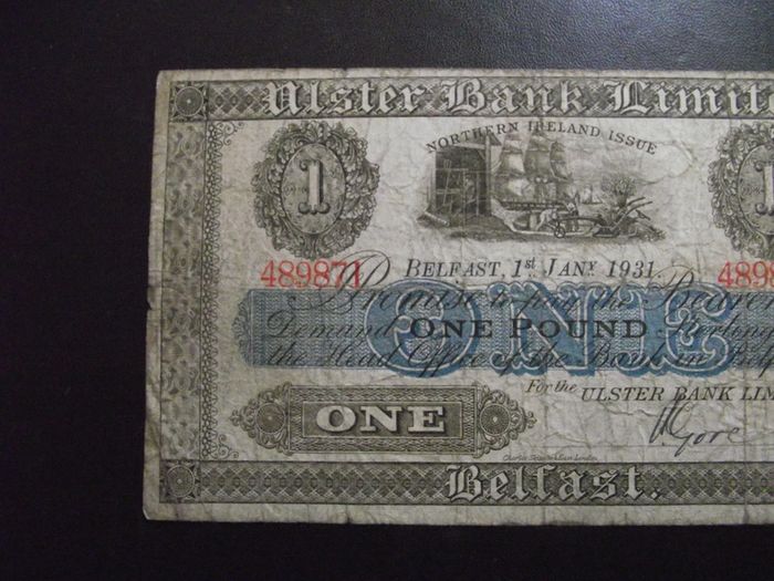 1931 Ulster Bank Limited 1 Pound