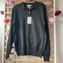 jumper bnwt Christiano baldinucci charcoal grey polo style jumper large Image 2