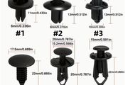 60pcs 6 Sizes, Car Fastening Clip Set, Rivet Clips, Bumper Edge Clips, Automotive Parts