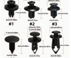 60pcs 6 Sizes, Car Fastening Clip Set, Rivet Clips, Bumper Edge Clips, Automotive Parts