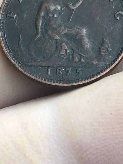 1875 H Farthing Victoria  RF.G for REG variant