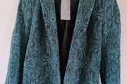 BNWT Green and black jacquard blazer. Size 12