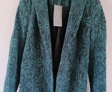 BNWT Green and black jacquard blazer. Size 12