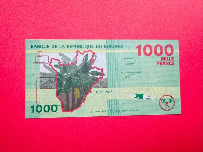 Burundi   1000 Francs. 2015 . Pick. 51a   ( Uncirculated )