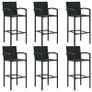 7 Piece Garden Bar Set Black Image 6