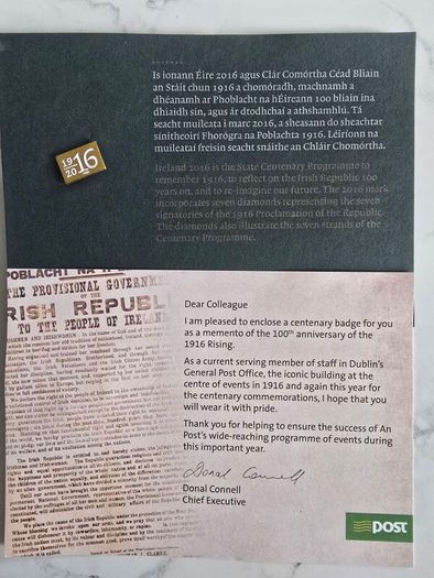 1916 -2016 anniversary pin