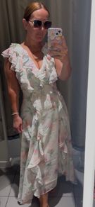 ruffle floral summer maxi dress
