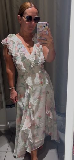 ruffle floral summer maxi dress