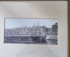 Framed Old Photo Of Grattan Bridge, Dublin.