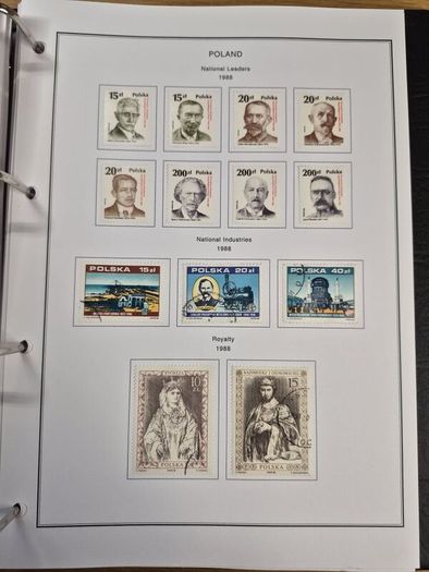 Poland stamps in album 1984 -1996