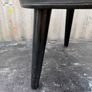 Retro vintage vinyl footstool on turned legs c1960 Image 3