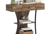 Industrial Console Table with Drawer