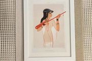Laminate Glossy 280gsm Canvas Poster A4 Size Featuring Egyptian Mandore Player