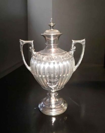 Ornate Victorian silver plated large tea urn