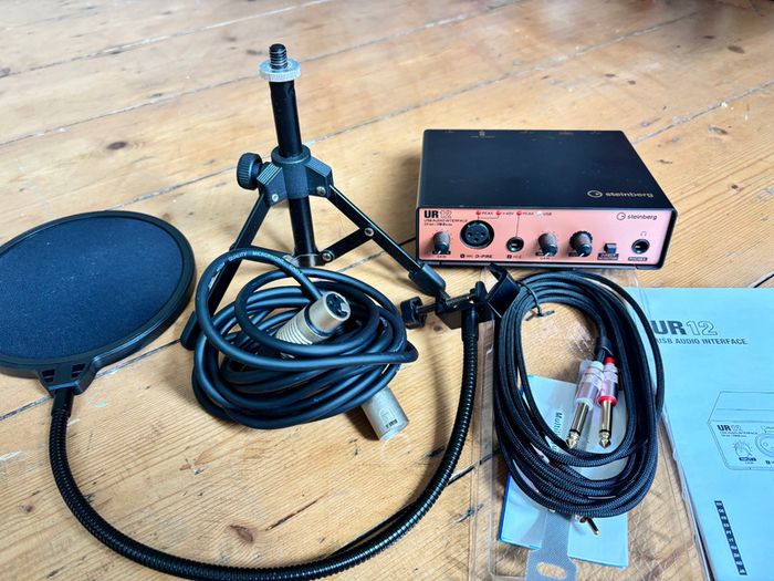 Audio Interface Steinberg UR12 + recording/podcasting/streaming setup