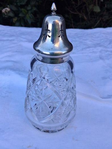 Sterling Silver and Cut Glass Sugar Sifter(1940)