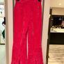 Hot pink corduroy flares Image 2