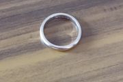 9 carat white gold 'Berker Bros' wedding band