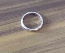 9 carat white gold 'Berker Bros' wedding band
