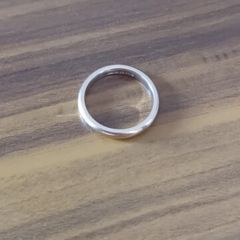 9 carat white gold 'Berker Bros' wedding band