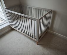 Baby Elegance Ollie Cot & Eco Mattress 120 x 60 cm