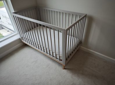 Baby Elegance Ollie Cot & Eco Mattress 120 x 60 cm
