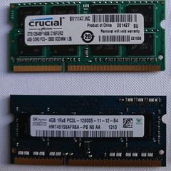 Ddr3-1600 Sodimm Ram For Laptop 1x 4gb Pc3-12800 + 1x 4gb Pc3l-12800s