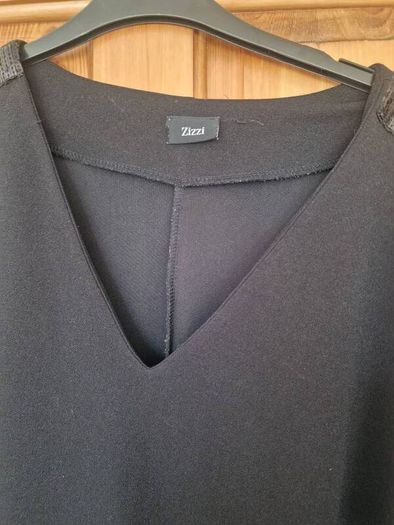 Zizzi black tunic with glitter detail sz 24/26