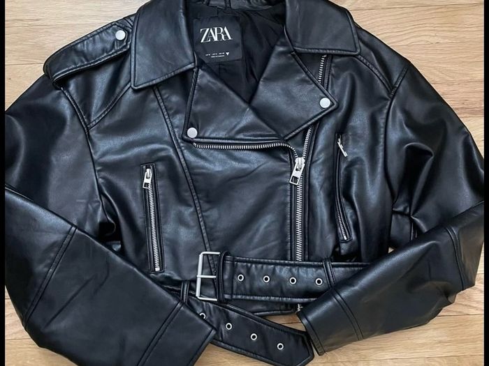 zara leather jacket