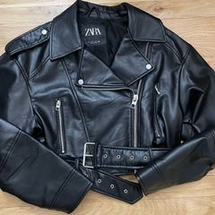 zara leather jacket