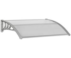 Door Canopy Awning Outdoor Window Rain Shelter Cover for Front/Back Door Porch Clear 100 x 75cm