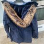 Barbour navy wax jacket small size 10 Image 3