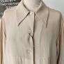 Vintage BNWT John Rocha Chinatown deadstock oyster silk tunic blouse oversized 12 14 Made in Ireland Image 2